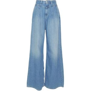Pepe Jeans, Jeans, Dames, Blauw, W26, Denim, Denim Wide Jeans voor Vrouwen