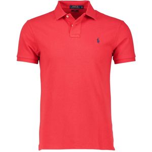 Ralph Lauren, Tops, Heren, Rood, S, Katoen, Rode Polo T-shirt met Korte Mouwen