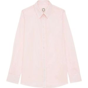 Ines De La Fressange Paris, Blouses & Shirts, Dames, Roze, M, Katoen, Lichtroze Katoenen Martin Overhemd