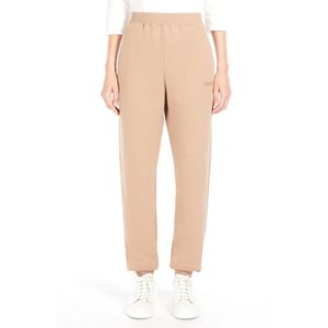 Max Mara, Broeken, Dames, Beige, M, Katoen, Joggingbroek van zachte katoenen fleece