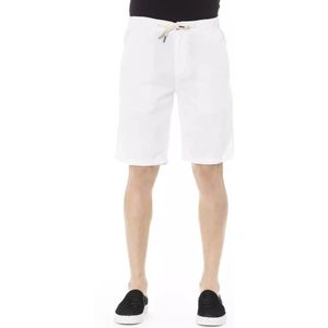 Baldinini, Korte broeken, Heren, Wit, L, Katoen, Elegante witte katoenen bermuda shorts