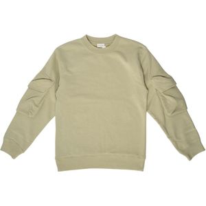 Dries Van Noten, Sweatshirts & Hoodies, Dames, Groen, XL, Moderne 3D Zak Sweatshirt