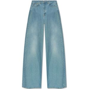 Vetements, Jeans, Heren, Blauw, W33, Jeans met wijde pijpen