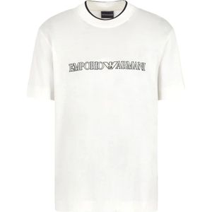 Emporio Armani, T-Shirts Wit, Heren, Maat:L