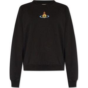 Vivienne Westwood, Sweatshirts & Hoodies, Dames, Zwart, XS, Katoen, Sweatshirt met logo