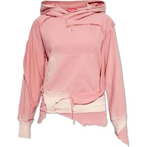 Diesel, Sweatshirts & Hoodies, Dames, Roze, XS, Katoen, ‘F-Matte’ hoodie