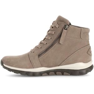 Gabor, Schoenen, Dames, Beige, 43 EU, Leer, Taupe Nubuck Hoge Sneakers