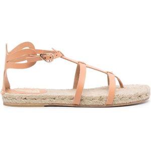 Castañer, Flat Sandalen Oranje, Dames, Maat:41 EU