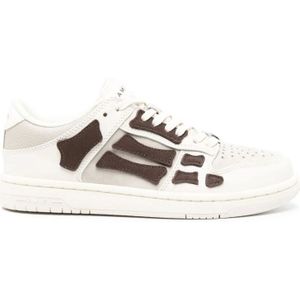 Amiri, Geperforeerde Leren Sneakers Beige, Dames, Maat:38 EU