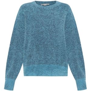 Stella McCartney, Crewneck sweater Blauw, Dames, Maat:M