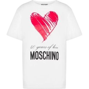 Moschino, T-Shirts Wit, Dames, Maat:XS