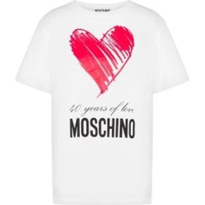 Moschino, Tops, Dames, Wit, XS, Katoen, T-Shirts