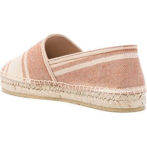 Etro, Schoenen, Dames, Bruin, 41 EU, Katoen, Gestreepte canvas espadrilles in bruin