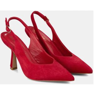 Alma EN Pena, Schoenen, Dames, Rood, 41 EU, Leer, Leren Hoge Hak Sandaal