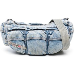 Diesel, Stijlvolle Schoudertas Blauw, unisex, Maat:ONE Size