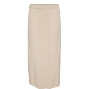 Cream, Rokken, Dames, Beige, S, Gebreide rok met zijsplit