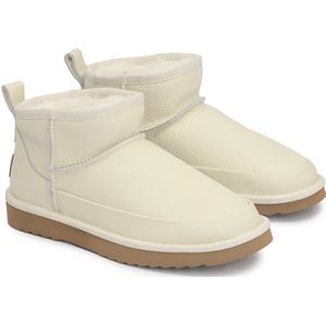 Kazar, Schoenen, Dames, Beige, 36 EU, Leer, Dames sneeuwlaarzen van graanleer