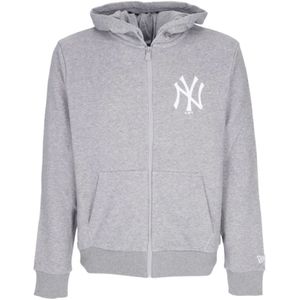 New Era, Sweatshirts & Hoodies, Heren, Grijs, L, Zip Hoodie MLB League Essential FZeyyan