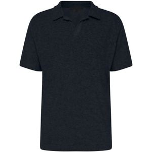 Drykorn, Tops, Heren, Zwart, S, Katoen, 524037 Benet 10 Heren Polo Shirt Blauw 3000