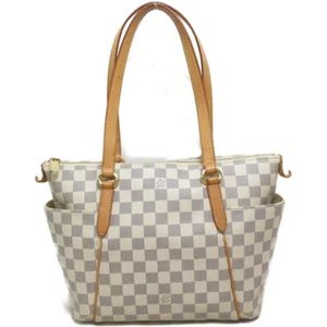 Louis Vuitton Vintage, Pre-owned, Dames, Beige, ONE Size, Pre-owned Canvas crossbody-bags