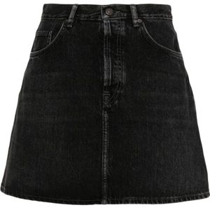 Acne Studios, Denim Skirts Zwart, Dames, Maat:S