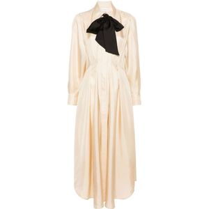 Zimmermann, Kleedjes, Dames, Beige, XS, Leer, Maxi Kleedjes