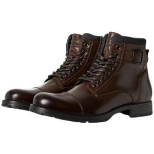 Jack & Jones, Schoenen, Heren, Bruin, 44 EU, Leer, Bruine Leren Schoenen