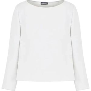 Emporio Armani, Stijlvolle Blouse Grijs, Dames, Maat:M