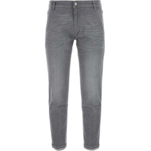 PT Torino, Grijze stretch denim Indie jeans Grijs, Heren, Maat:W33