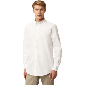 Harmont & Blaine, Overhemden, Heren, Wit, M, Gedrukte Kraag Shirt voor Heren