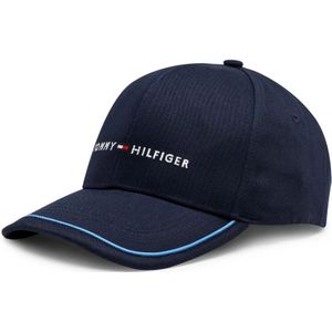 Tommy Hilfiger, Organische Katoen 6 Panel Pet Blauw, Heren, Maat:ONE Size