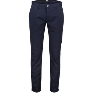 Alberto, Broeken, Heren, Blauw, W35 L32, Katoen, Donkerblauwe Chino Broek Slim Fit