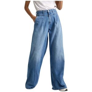 Pepe Jeans, Jeans, Dames, Blauw, W30, Denim, Wide Leg Denim Jeans