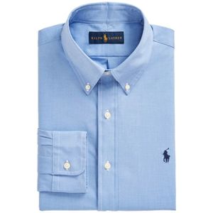 Polo Ralph Lauren, Overhemden, Heren, Blauw, M, Katoen, Formeel Geruite Katoenen Overhemd