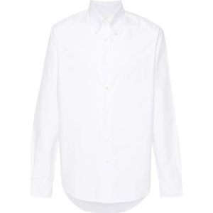 Givenchy, Overhemden, Heren, Wit, XL, Geborduurd 4G Overhemd