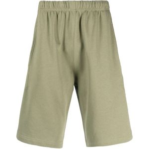 Kenzo, Korte broeken, Heren, Groen, M, Katoen, Comfortabele en stijlvolle Boke Flower elastische shorts