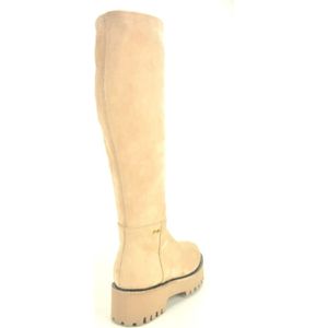 Enterprise Japan, Schoenen, Dames, Beige, 37 EU, Suède, Stretch DZ Beige Suède Laarzen