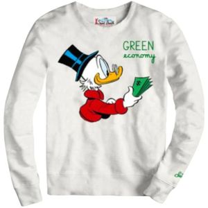 MC2 Saint Barth, Sweatshirts & Hoodies, Heren, Wit, L, Katoen, Grafische Sweatshirt Slim Fit Groen