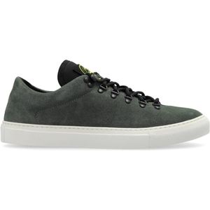 Stone Island, Schoenen, Heren, Groen, 44 EU, Suède, Sportschoenen met logo