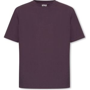 Heron Preston, Tops, Heren, Paars, L, Katoen, Bedrukt T-shirt