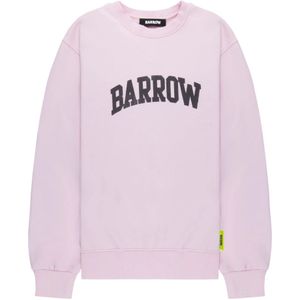 Barrow, Sweatshirts & Hoodies, unisex, Paars, L, Katoen, sweatshirt met gewassen effect print