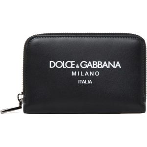 Dolce & Gabbana, Accessoires, Heren, Zwart, ONE Size, Leer, Wallets & Cardholders