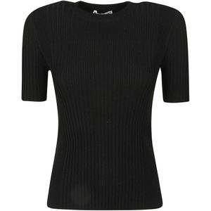 Paco Rabanne, T-Shirts Zwart, Dames, Maat:L