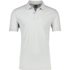 Hugo Boss, Grijze poloshirt met korte mouwen Grijs, Heren, Maat:M