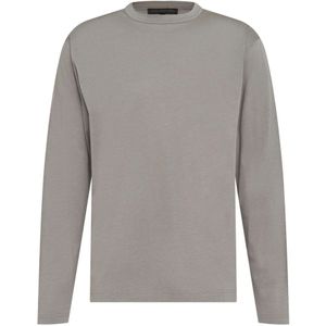 Drykorn, Sweatshirts & Hoodies, Heren, Grijs, L, Katoen, 520109 Milesh 10 Longsleeve Sweatshirt in Grijs Katoenmix