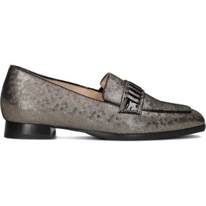 Hassia, Schoenen, Dames, Grijs, 38 EU, Leer, Gouden Loafers voor Dames