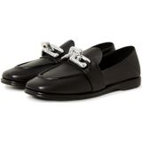 Cesare Gaspari, Schoenen, Dames, Zwart, 36 EU, Leer, Luxe Platform Loafers - Zwart