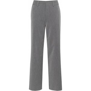 Gestuz, Broeken, Dames, Grijs, M, Grijze Pinstripe Rechte Pijp Broek