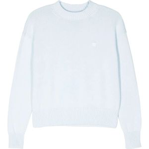 Calvin Klein Jeans, Truien, Dames, Blauw, M, Heldere Blauwe Sweaters