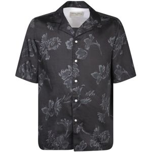 Officine Générale, Overhemden, Heren, Zwart, S, Katoen, Short Sleeve Shirts